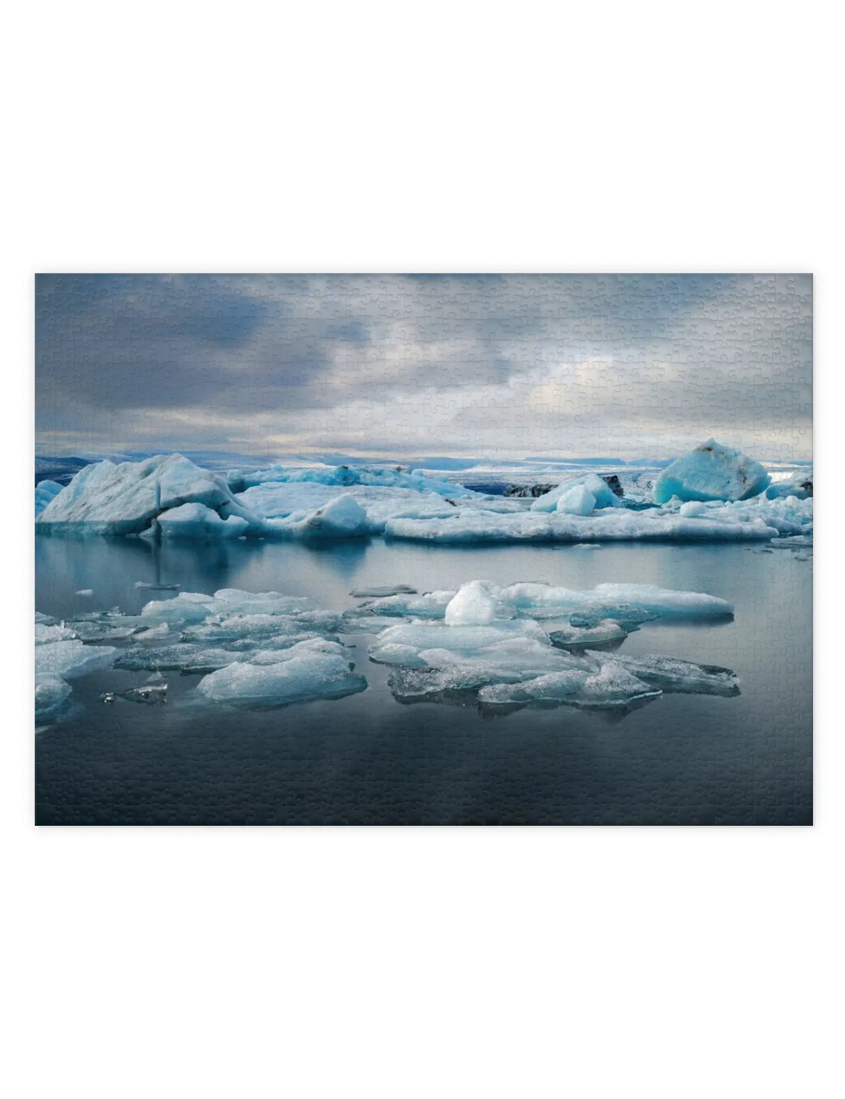 Mockup eines Puzzle einer Gletscherlagune Jökulsárlón