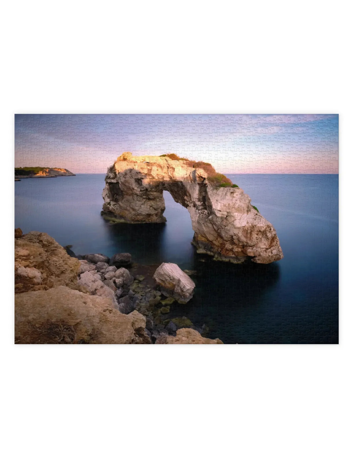 Mockup eines Puzzle des Felsentor Es Pontàs auf Mallorca