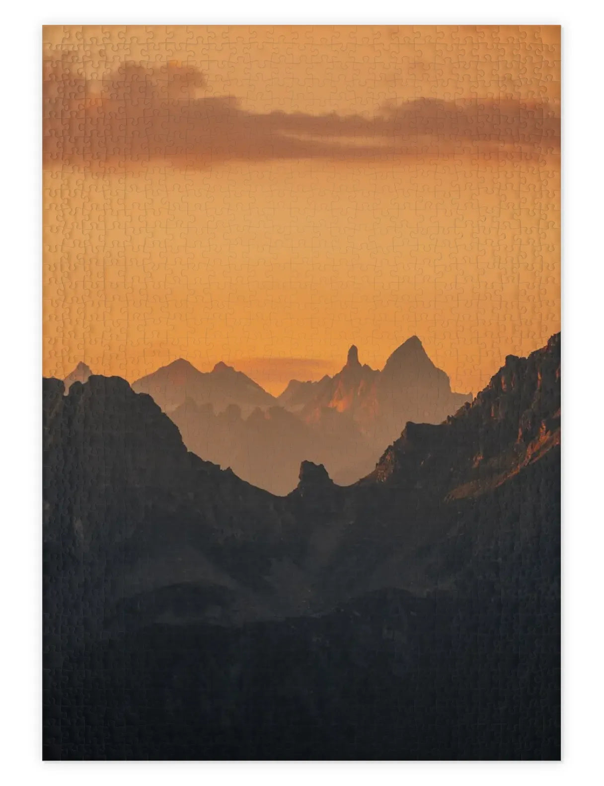 Mockup eines Puzzle einer Berglandschaft in Graubünden